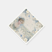 Shabby Chic Victoriaans Lady met bloemen Servet (Hoek)
