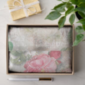  Shabby Chic Victoriaans vrouwen en roze rozen Tissuepapier (Geschenk)