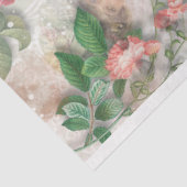  Shabby Chic Victoriaans vrouwen en roze rozen Tissuepapier (Detail)