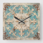  shabby chic vierkante klok (Voorkant)