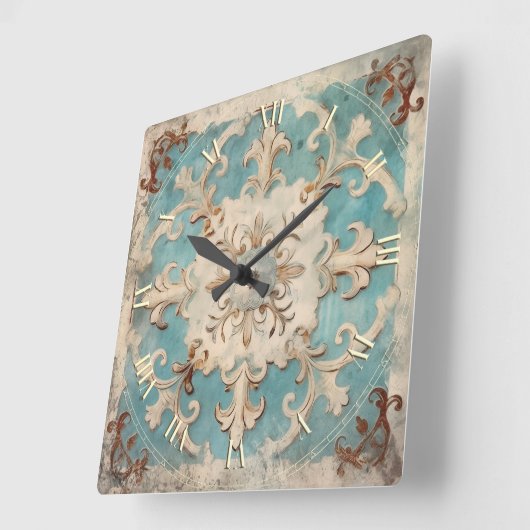  shabby chic vierkante klok (Hoek)