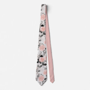 Shabby Chic Vintage Bloem Roze Elegant Stropdas