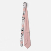 Shabby Chic Vintage Bloem Roze Elegant Stropdas (Achterkant)