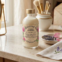 Shabby Chic Vintage Bloem Zeep Cosmetica label
