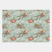  Shabby Chic Vintage Kerst Inpakpapier Vel (Voorkant)