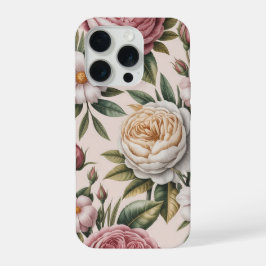 Shabby chic vintage roses cottagecore  iPhone 15 pro case