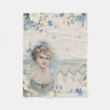 Shabby Chic Vintage Victoriaanse Dame met Bloemen