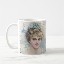 Shabby Chic Vintage Victoriaanse Dame met Bloemen