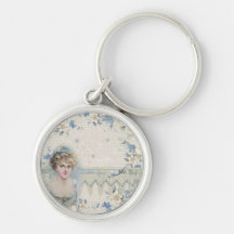 Shabby Chic Vintage Victoriaanse Dame met Bloemen