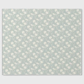 Shabby Chic Vintage Wildflowers - Sage Green Cadeaupapier (Vlak)