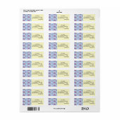Shabby Chic Viola Flower Return-adreslabels Etiket (Full Sheet)