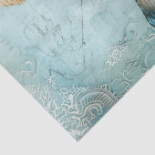 Shabby chic vlinder & blush rozen tissue papier (Detail)