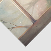 Shabby chic  vogelblos roze pioenrozen venster tissuepapier (Detail)