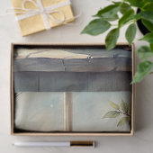 Shabby chic  vogelblos roze pioenrozen venster tissuepapier (Geschenk)