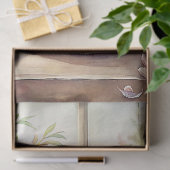 Shabby chic  vogelblos roze pioenrozen venster tissuepapier (Geschenk)