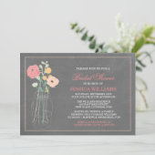 Shabby Chic Vrijgezellenfeest | Koraal Kaart (Staand voorkant)