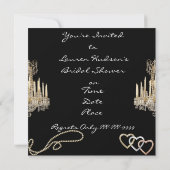 Shabby Chic  Vrijgezellenfeest met Bling Kaart (Achterkant)