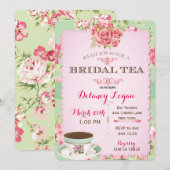 Shabby Chic Vrijgezellenfeest Tea Invitation Kaart (Voorkant / Achterkant)