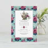 Shabby-Chic Vrijgezellenfeest Tea Party Kaart (Staand voorkant)