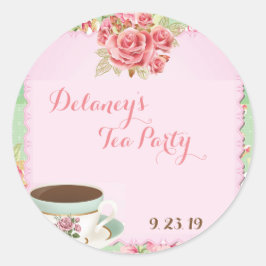 Shabby Chic Vrijgezellenfeest theefeest stickers