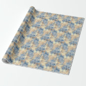Shabby Chic Wall Pattern Wrapping Paper Roll Cadeaupapier (Uitgerold)
