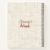 Shabby chic  Waterverf Aardse textuur Notitieboek (Achterkant)