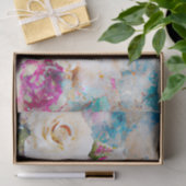 Shabby Chic Waterverf Floral Tissuepapier (Geschenk)