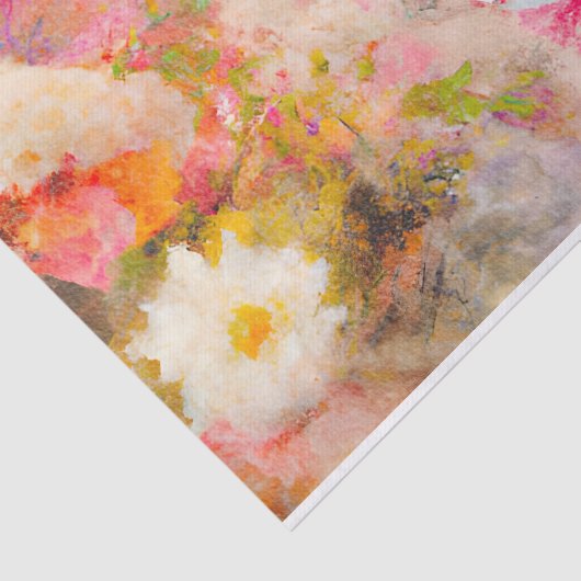 Shabby Chic Waterverf Floral Tissuepapier (Detail)