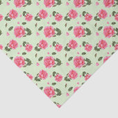 Shabby Chic Waterverf Pink Rose Floral Design Tissuepapier (Detail)