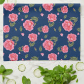 Shabby Chic Waterverf Pink Rose Floral Pattern Theedoek (Gevouwen)