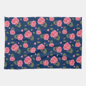 Shabby Chic Waterverf Pink Rose Floral Pattern Theedoek (Horizontaal)