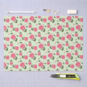 Shabby Chic Waterverf Pink Rose Floral Pattern Tissuepapier (Craft)