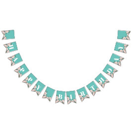 Shabby Chic Waterverf Pink Roses Ballerina Vlaggetjes