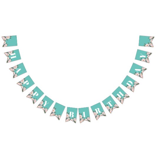 Shabby Chic Waterverf Pink Roses Ballerina Vlaggetjes (Alle)