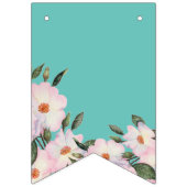 Shabby Chic Waterverf Pink Roses Ballerina Vlaggetjes (Eerste vlag)