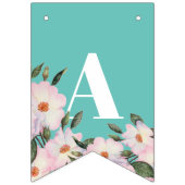 Shabby Chic Waterverf Pink Roses Ballerina Vlaggetjes (Derde vlag)