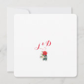 Shabby Chic Waterverf Roos bruiloft uitnodiging (Achterkant)