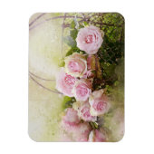  Shabby Chic Waterverf roze rozen Magneet (Verticaal)