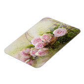  Shabby Chic Waterverf roze rozen Magneet (Linkerzijde)