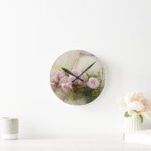  Shabby Chic Waterverf roze rozen Ronde Klok (Huis)