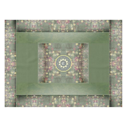 Shabby chic Weathered Floral Tafelkleed (Voorkant (Horizontaal))