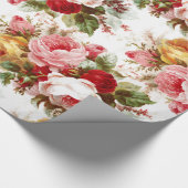  Shabby Chic Wedding Floral Wrapping Paper Cadeaupapier (Hoek)
