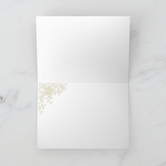 Shabby Chic Wedding Foto Dank je creditcard Bedankkaart (Binnen)