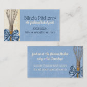 shabby chic whisk boog bakkerij bakkerijkoek visitekaartje (Voorkant / Achterkant)