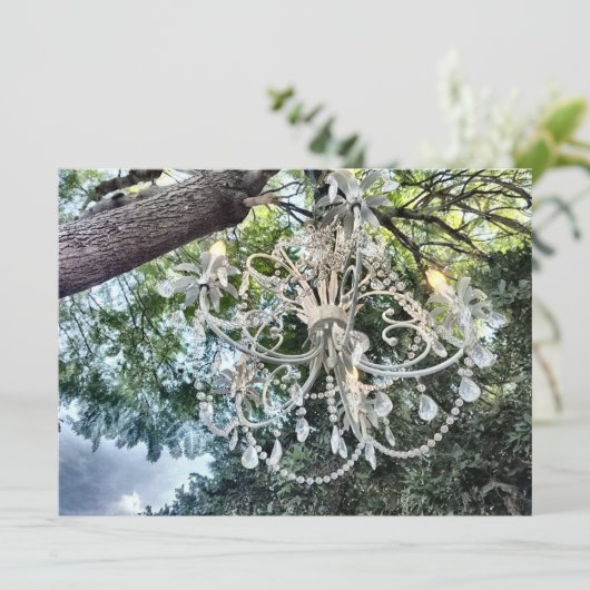 Shabby Chic White Crystal Chandelier (Staand voorkant)