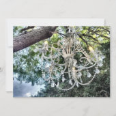 Shabby Chic White Crystal Chandelier (Voorkant)