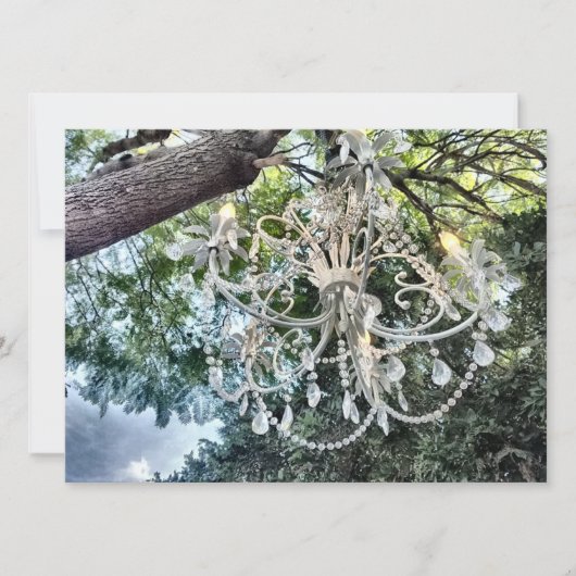 Shabby Chic White Crystal Chandelier (Voorkant)