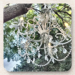 Shabby Chic White Crystal Chandelier Bier Onderzetter