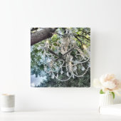 Shabby Chic White Crystal Chandelier Vierkante Klok (Huis)