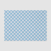 Shabby Chic White Cyan Sky Blue Gingham Tissuepapier (Voorkant)